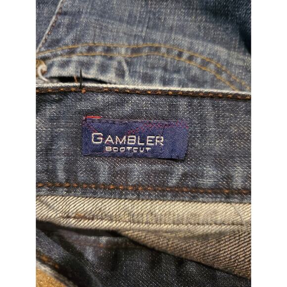 Syn Jeans Mens Sz 32x32 Gambler Bootcut Zipper‎ Pockets Distressed - Picture 5 of 10